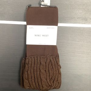 Nine West Brown Sweater Cuff Boot Liner
